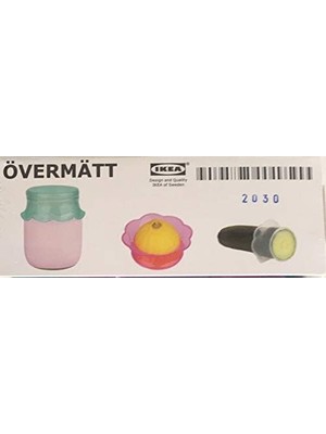 Overmatt Silikon Gıda Kapakları, 3'lü Set, Çok Renkli