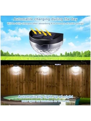 Güneş Enerjili Duvar ve Çit LED Aydınlatma 4 ADET/GT-SL23