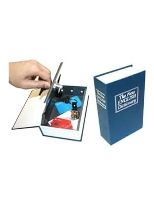 3D Kitap Şeklinde Gizli Kasa Kumbara Mavi, Kumbara