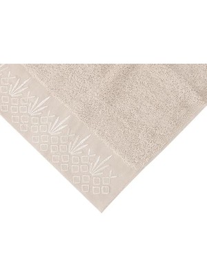 Sty Barra Gri Nakışlı Havlu 50X90