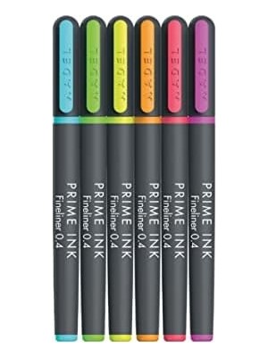 Prime Ink Fineliner 6'lı Neon Klasik Ince Uçlu Kalem