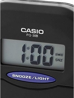Casio PQ-30B-1DF Masa Saati, Siyah, Standart