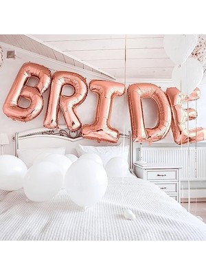 Patladı Gitti 16 Inç 40 cm Rose Gold Bride Folyo Balon Bekarlığa Veda Parti Kutlama Seti