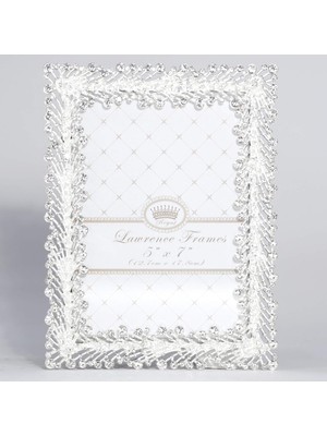 Frames 5x7 Jasmond Gümüş Metal Kristal Sprey Resim Çerçevesi