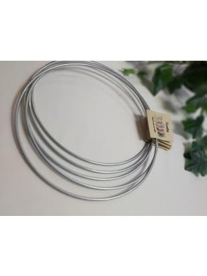 Enludo Metal Makrome Çember 24 cm 5li Set Galvanizli Kasnak Halka Düş Kapanı ENDSETCEM24