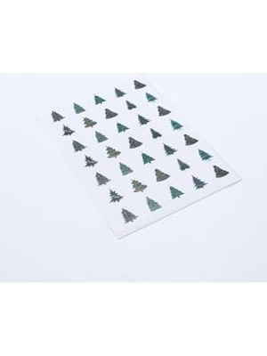 Sticker, Yılbaşı Çam Ağacı, 3 Cm, 700 Adet