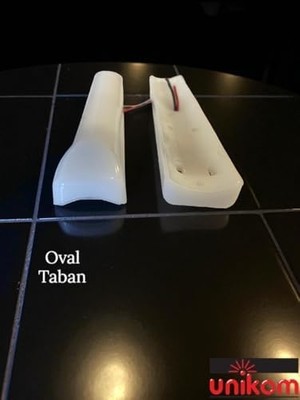 10'lu Paket 24V Tente LED Aydınlatma Armatür 20CM-OVAL Taban Gün Işığı (3000K)