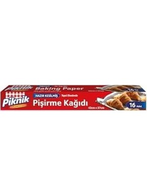 Piknik Gıda Ambalaj Pişirme Kağıdı Hazır Kesilmiş 16 Adet 1455