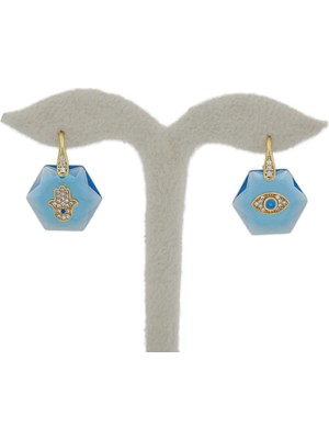 Brisinga Hamsa & Eye Gümüş Küpe