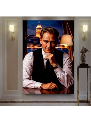 Emya Home LED Işıklı Atatürk Kanvas Tablo