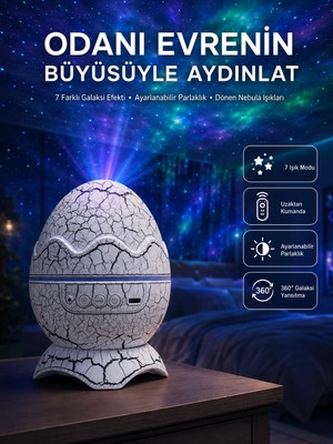Techora Sale Gece Lambası Yumurta Işık Speaker Yeni Nesil Dinozor Yumurtası Görünümlü