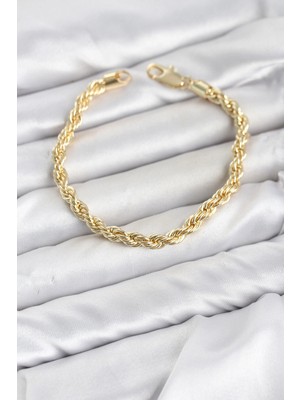 Nacario Mey Ithalat® cm Burgu Model Gold Renk Pirinç Kadın Bileklik