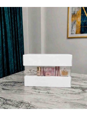 Rass Ambalaj Asetat Gelin&damat Çeyiz Bohça Kutusu Beyaz Küçük Boy 1 Adet 23,5*23,5*15CM