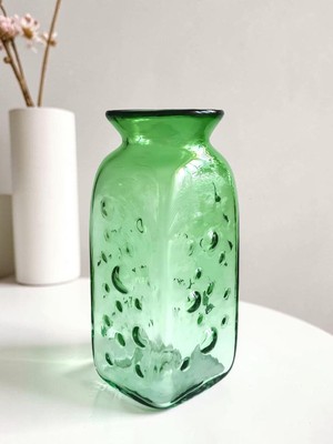 Felis Arte Retro Bubble Vazo , Handmade , Dekoratif (Yeşil )