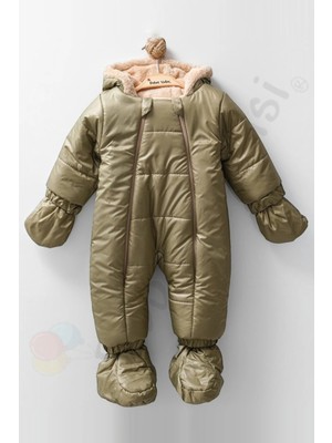 Bebek Vadisi Yeni Içi Peluş Kapüşonlu Patikli Eldivenli Kar Kışlık Çocuk Erkek Bebek Astronot Tulum Kozmonot Mont
