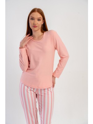 Obje Kadın Pembe Uzun Marla Tek Üst