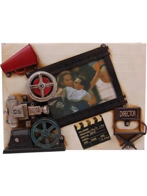 Aesco Dekoratif Metal Çerçeve Sinema Temalı Vintage Hediyelik