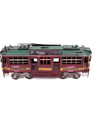 Aesco Dekoratif Metal Piccaso Treni Vintage Biblo Hediyelik