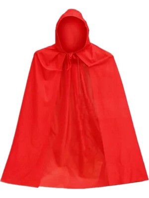 Aesco Parti Cadılar Bayramı Halloween Kapişonlu Kırmızı Pelerin 90 cm