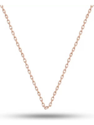 Aesco Gümüş Rose 0.30 Mikron 45 cm Forse Kadın Zincir