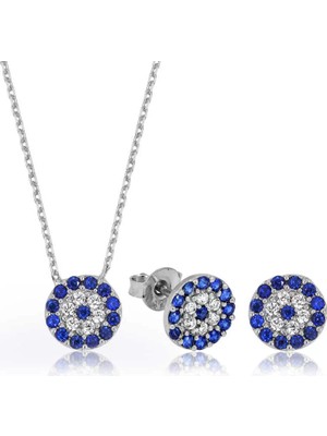 Aesco 925 Ayar Gümüş Nazar Set