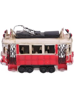 Aesco Dekoratif Metal Taksim Tramvay Orta Boy Vintage Biblo Hediyelik