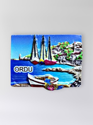 Mundy Ordu Polyester Kabartmalı Magnet 7 x 5 cm Dekoratif Hediyelik Buzdolabı Süsü (KOD:1702)
