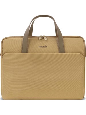 Mack MCE-1513 Nova Eco Çevre Dostu Laptop Çantası, 15.6 Inç Bilgisayar Çantası, Kadın ve Erkek Notebook Çantası, Ykk Fermuarlı Macbook Çantası, Iş ve Evrak Çantası, Camel