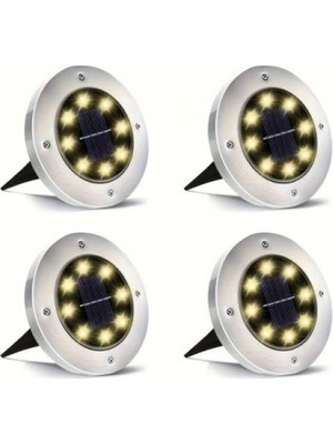 Marsilyan 4'lü Solar Panelli Kazıklı Bahçe Aydınlatması