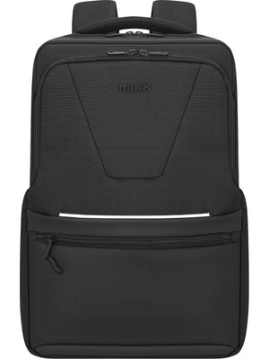 Mack Office Eco MCE-1213 Çevre Dostu 16 Inç Su Itici Laptop Sırt Çantası, USB Şarj Portlu Bilgisayar ve Notebook Çantası, Kadın Erkek Bilgisayar Iş Çantası, Üniversite Okul Çantası, Siyah