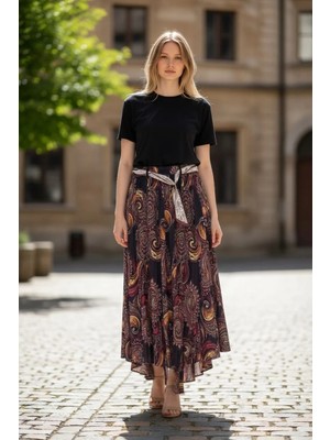 Eren Style Şifon Etek(Boyu:90 Cm)-(38-52)