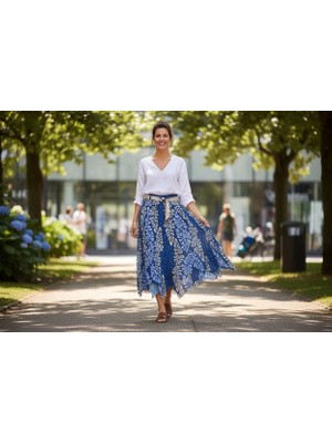 Eren Style Şifon Etek(Boyu:90 Cm)-(38-52)