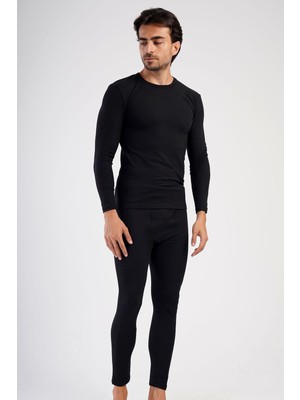Obje Erkek Siyah Comfort Termal Uzun Alt