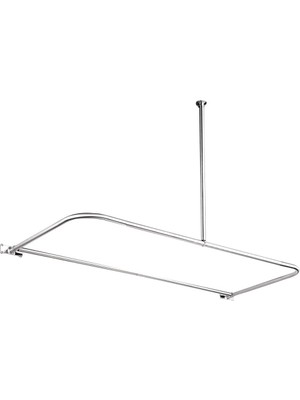 Starseven Brass CC3131 62-Inç Büyük Boy 27-5/8-Inç D Tipi Duş Çubuğu, Parlak Krom