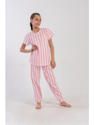 Obje Kız Çocuk Pembe Cepli Tişört