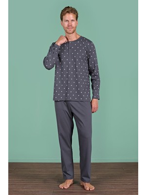 Obje Erkek Füme Battal Pijama Takımı