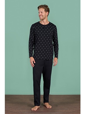 Obje Erkek Siyah Battal Pijama Takımı