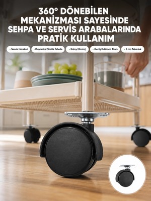 Twin Store Mobilya Tekerleği 6 cm Kilitsiz Tekli Satış