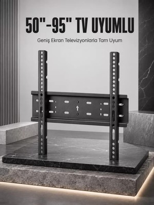Midas Toptan Home Tv Duvar Askı Aparatı 50-95 Inç Uyumlu Güvenli Sabit Montaj