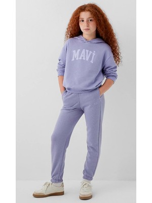 Mavi M7010041-705 Mavi Baskılı  Kız Çocuk Eşofman Altı