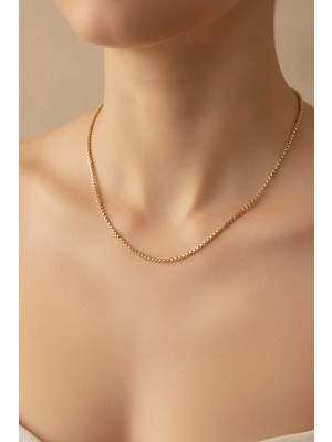 Gürbelle 14K Gold Renk Kaplama Zincir Model cm Kadın Kolye