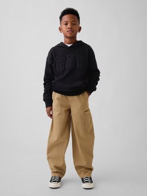 Gap Erkek Çocuk Kahverengi Kids Brushed Kolay Kargo Pantolon