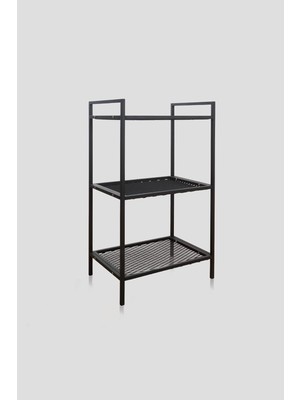 Mudesa MDSTELS006 Metal 3 Raflı Masa Arkası Dosya Dolabı Açık Metal Ofis Rafı Dekoratif Raf