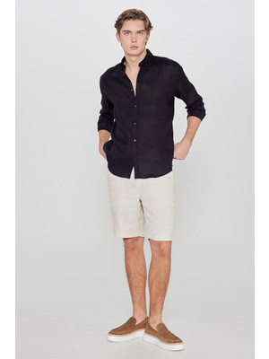 Lee %100 Keten Regular Fit Normal Kesim Cepli Şort