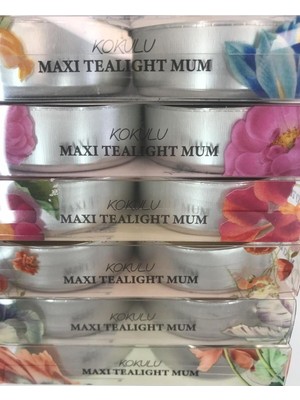 Mum Maxi Tealight 2'li Kokulu Uzun Süreli Işık ve Sıcaklık Keyfi 4lü