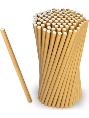 Tinky Winky Kraft Renk Natural Karton Pipet 50 Adet Natural