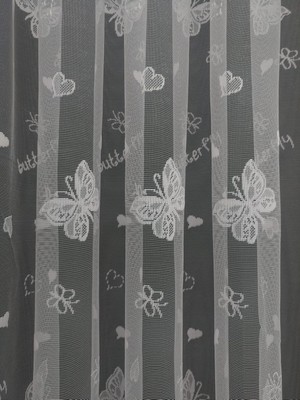 Perdealemi Kelebek Desenli Çocuk Odası Perdesi, 100X250, Seyrek Pile, 1/2