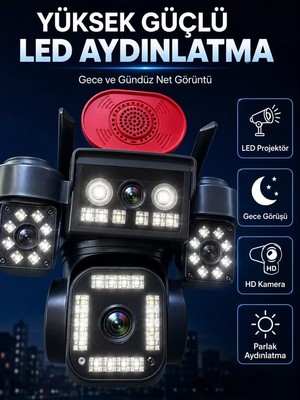 Midas Toptan Home Yüksek Güçlü LED Aydınlatma ve Gece Görüş Teknolojisi ile Günün Her Saatinde Net Görüntüleme