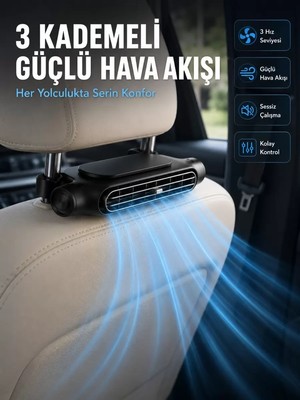 Midas Toptan Home Taşınabilir Araç Koltuk Fanı Sessiz Çalışan USB Şarjlı Boyun Soğutucu