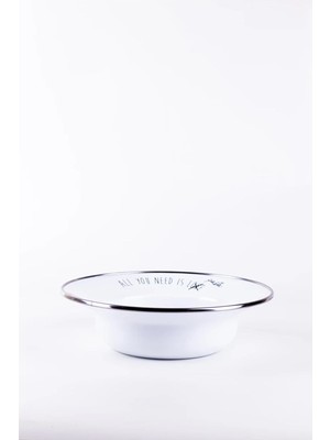 Motto Emaye Çukur Makarna ve Salata Tabağı 24CM